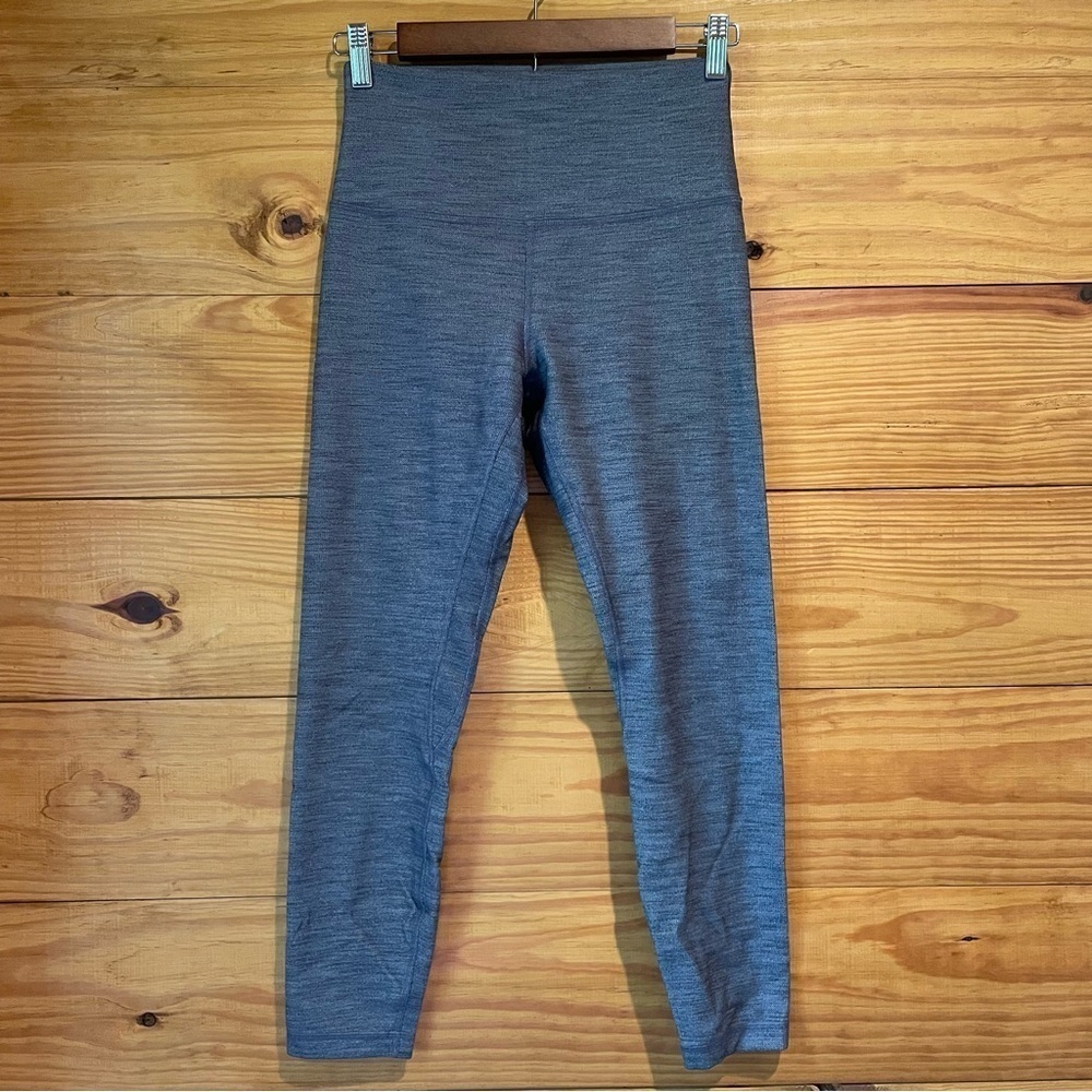 Lululemon Align Pant II Leggings Mini Heathered Herringbone Black White 8 W5CFGS